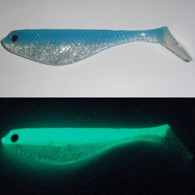 Löjan P Blå Glow/Transparent med Glitter 13,7 cm