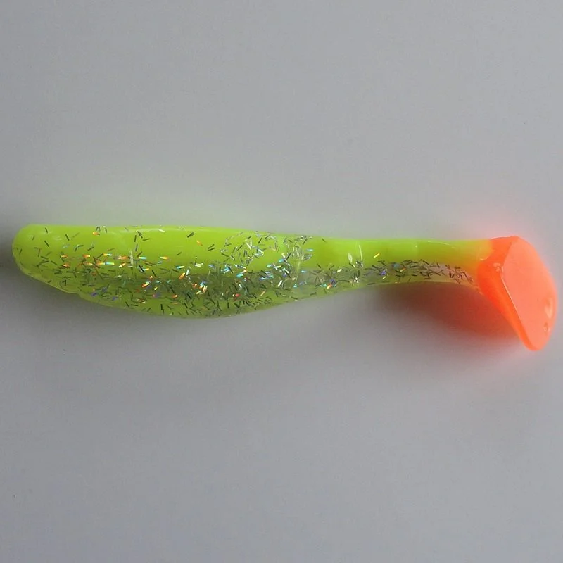 Kopyto Long 10cm (4") Silke/Klar Hologram Silverhår Orange Firetail