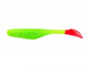 Walleye Turbo Shad Chartreuse/Red Silver Glitter 9 cm
