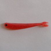 Akara Splittail Röd med Svart/Silver Glitter 7,8 cm