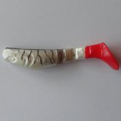 Akara Ripper Pärlemor/Svart/Röd med Svarta Ränder 8 cm