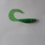 Sandra Transparent Grön med Multiglitter 16 cm