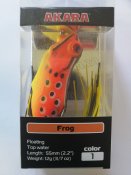 Akara Frog 55 Orangegul med brun rygg, svartvita prickar
