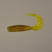 Curlytail Chartreuse med Mixat Glitter 4 cm