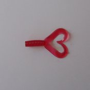 Twister Dwuogonovy Transparent Röd 5 cm