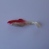 Diamond Shad Vit Pärlemor/Röd med Glitter 7,5 cm