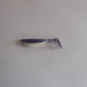 Ripper Kopyto Laminat Vit/Transparent med Blå/Rött Glitter 7,5 cm