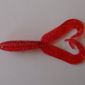 Twister Dwuogonovy Röd med Glitter 10 cm