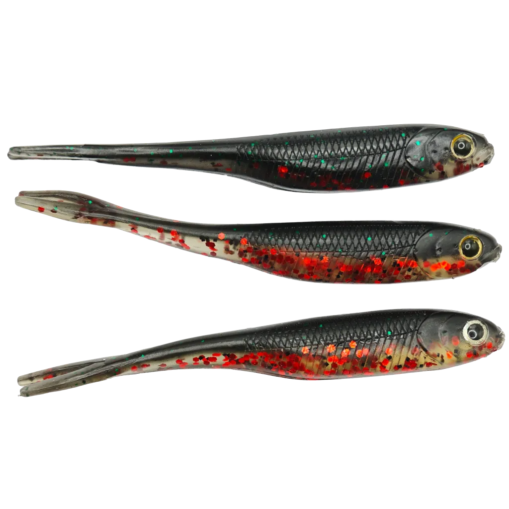 Minisplit Svart Rött Glitter 8 cm 3-pack | Jigg.se | Jigg.se