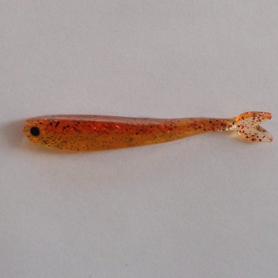 Akara Splittail Röd/Orange med Mixat Glitter 7,8 cm