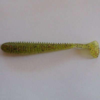 Grip Leech Chartreuse med Röd/Svart Glitter 9 cm