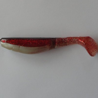 Akara Ripper Pärlemor/Svart/Transparent med Rött Glitter 10 cm