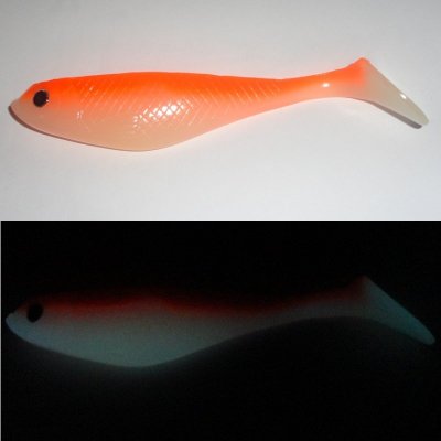 Löjan P Orange Fluo/Vit Glow 13,7 cm
