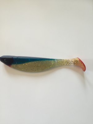Ripper Kopyto Pärlemor/Blå/Röd med Guld Glitter 15 cm