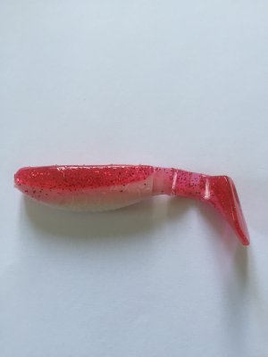 Ripper Kopyto Laminat Röd/Vit med rött glitter 7,5cm