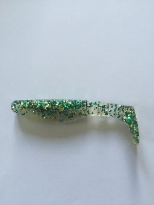 Ripper Kopyto Laminat Pärlemor,Klargrön,Guld Glitter 7,5cm