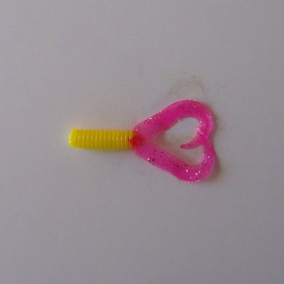 Twister Dwuogonovy Gul/Rosa med Glitter 5 cm