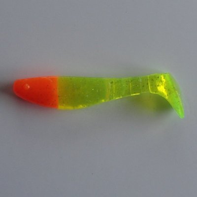 Ripper Kopyto Chartreuse/Orange med Holo Glitter 7,5 cm