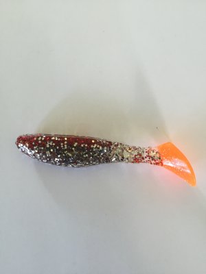Ripper Kopyto Röd/Vitt Glitter Orange 7,5cm
