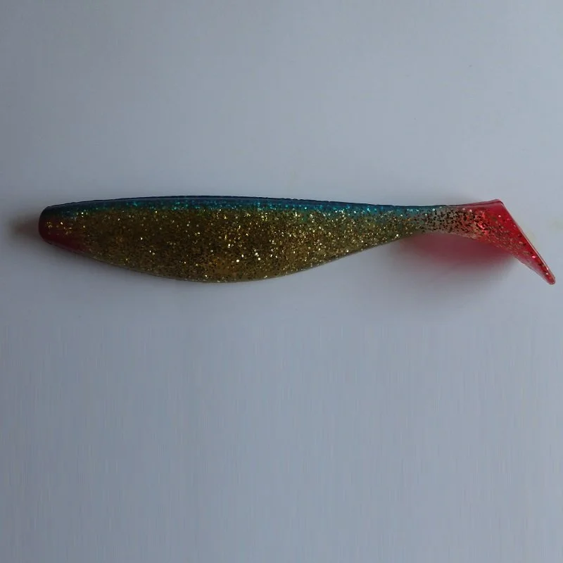 Relax Shad 22,5cm (9") Blå/Klar-Guldglitter Firetail
