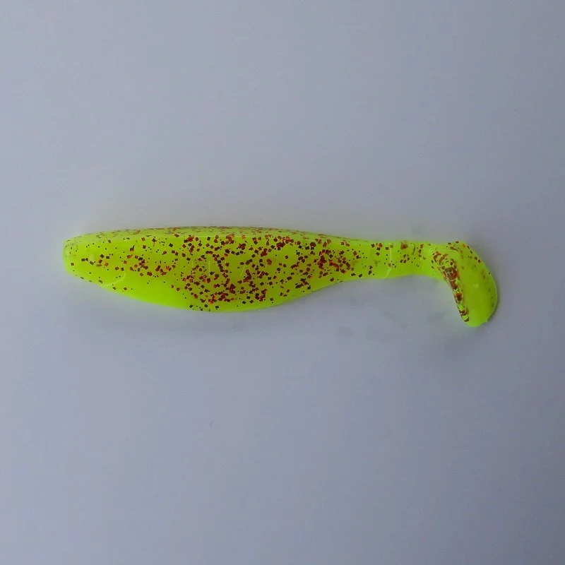 Ripper Kopyto 10cm (4") Chartreuse/Silk Rött Glitter Laminerad