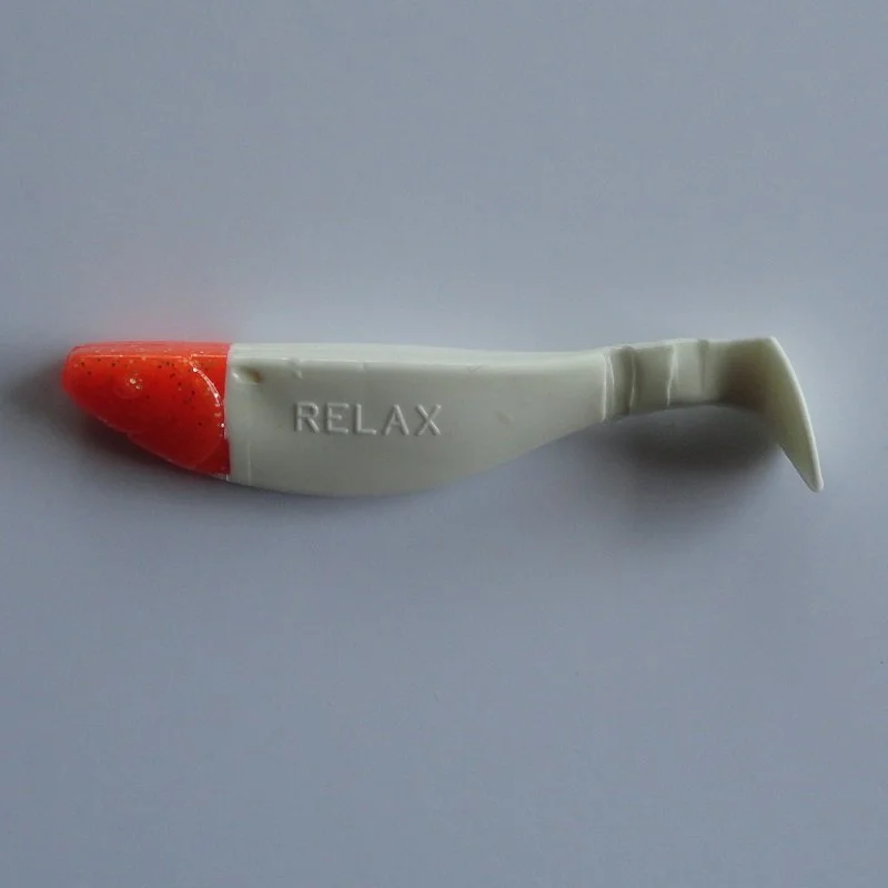 Ripper Kopyto 10cm (4") Vit med Orange Glitterhuvud