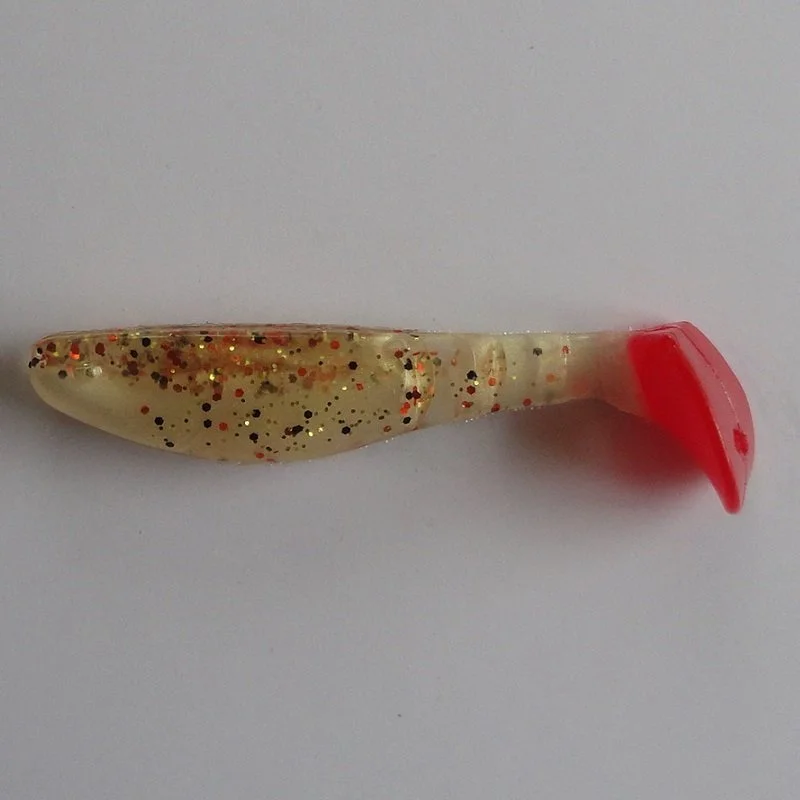 Ripper Kopyto 7,5cm (3") Gold Pearl/Sand Röd Svans