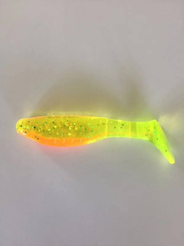 Ripper Kopyto Laminat 7,5cm (3") Chartreuse/Orange Guldglitter