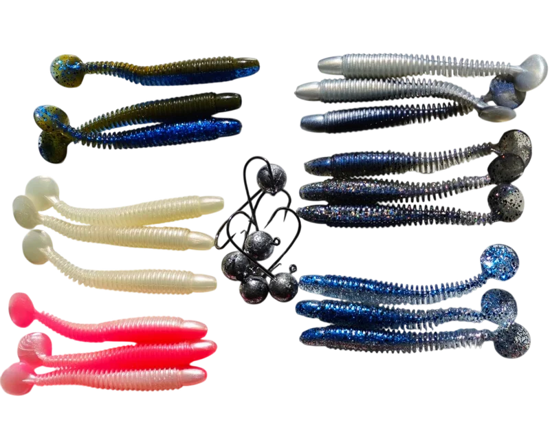 Swimming Ribster Paket 18 st + 5 Jiggskallar | Jigg.se