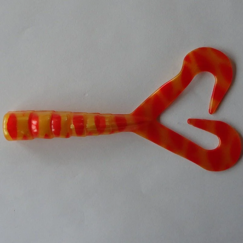Twin Shrimp 15cm Gul/Röda Ränder - Darts | Jigg.se | Jigg.se